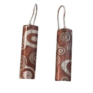 Mokume Gane Artisan Drop Earrings